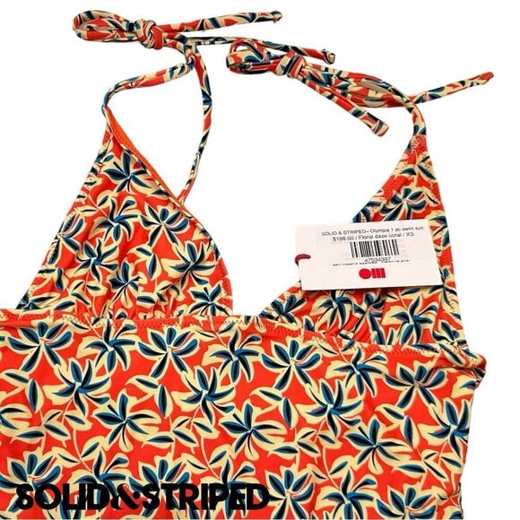 SOLID & STRIPED **NWT** The Olympia One Piece in Floral Daze Coral Orange Print - Picture 5 of 7